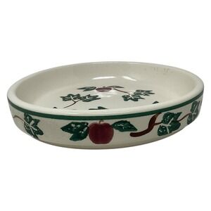 Crock Shop Santa Ana CA Apple Ivy Deep Dish Pie Plate Hand‎ Painted Stoneware